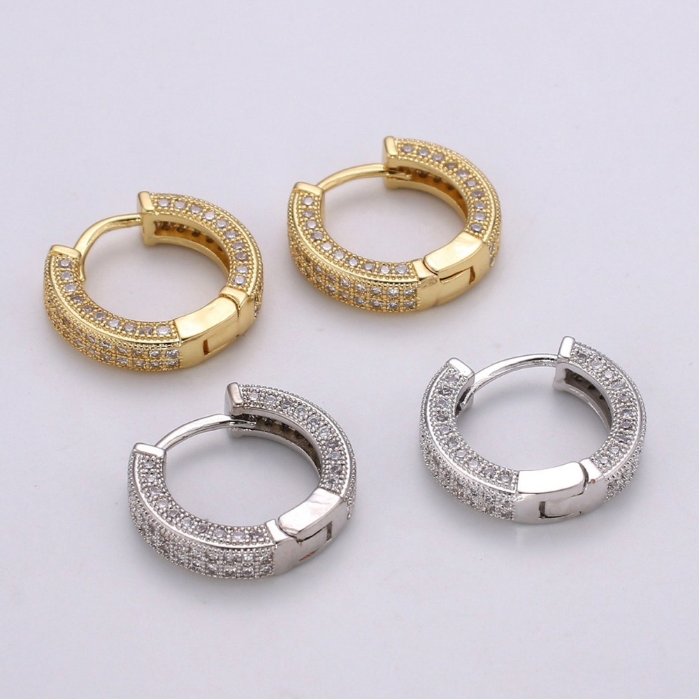 Thick hoop earrings